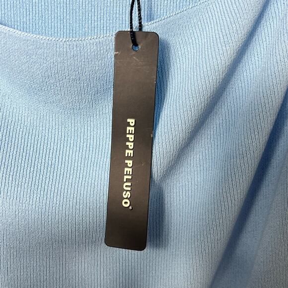 PEPPE PELUSO BLUE OMBRE WOMEN SHORT DRESS SIZE MEDIUM BRAND NEW - Picture 4 of 5